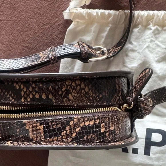A.P.C. Brown Python Demi-Lune Bag - Picture 3 of 5